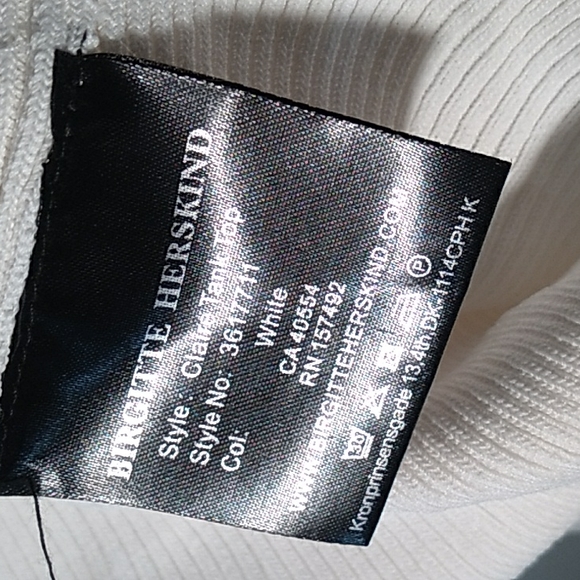 NWOT RIBBED KNIT CLAIRE TANK TOP BY BIRGITTE HERSKIND IN WHITE - Picture 7 of 8